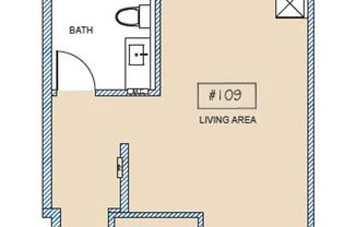 1 bed, 1 bath, 725 sqft, $2,395, Unit 109