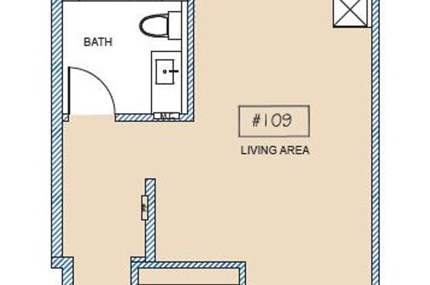 1 bed, 1 bath, 725 sqft, $2,395, Unit 109