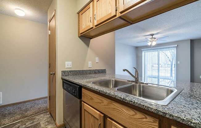 Kitchen GE dishwasher at Skyline View Apartments in Lincoln NE