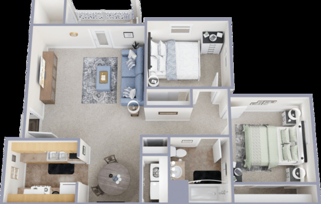 2 beds, 1 bath, 854 sqft, $1,515