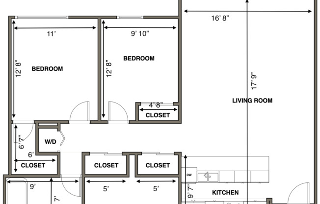 2 beds, 1 bath, 970 sqft, $3,007, Unit 502