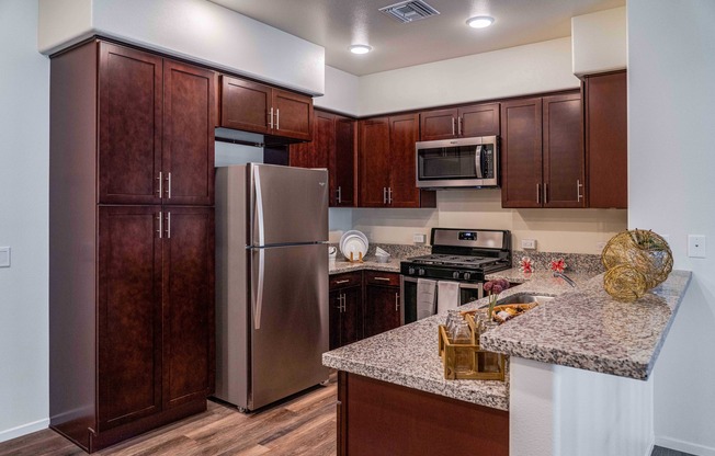 kitchen with stainless steel appliances at Turtle Creek apartments