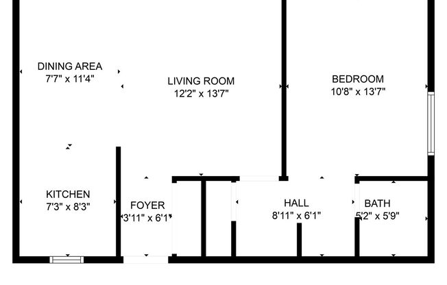 1 bed, 1 bath, $850, Unit 03