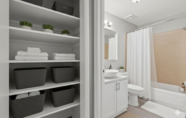 A bathroom with a towel rack and a toilet.