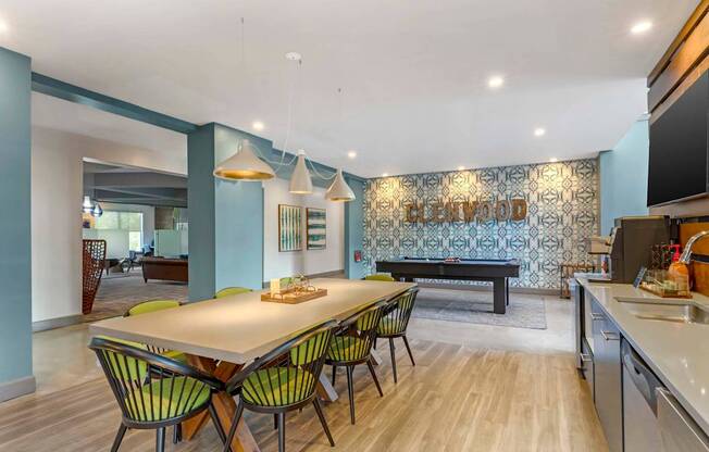 A modern dining room at Glenwood at Grant Park, Atlanta, GA 30316