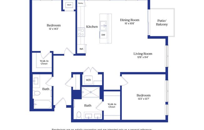 2 beds, 2 baths, 1,216 sqft, $2,775, Unit 318