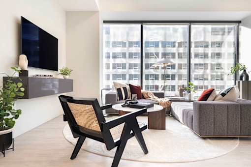 Living Area at 220 Meridian, Indianapolis, IN, 46204