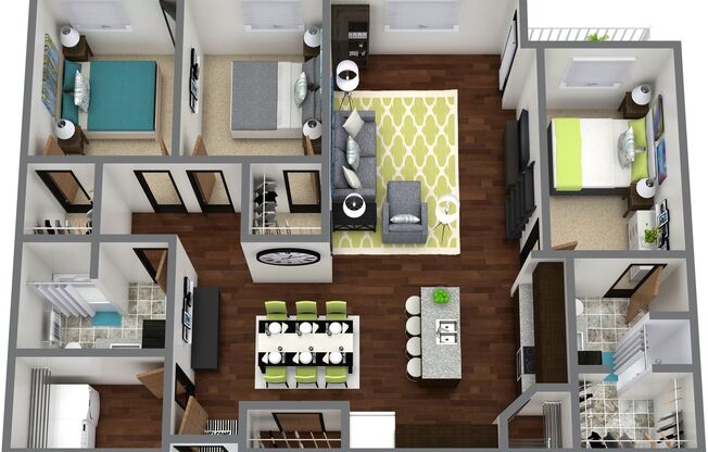 3 beds, 2 baths, 1,462 sqft, $2,150, Unit 5312