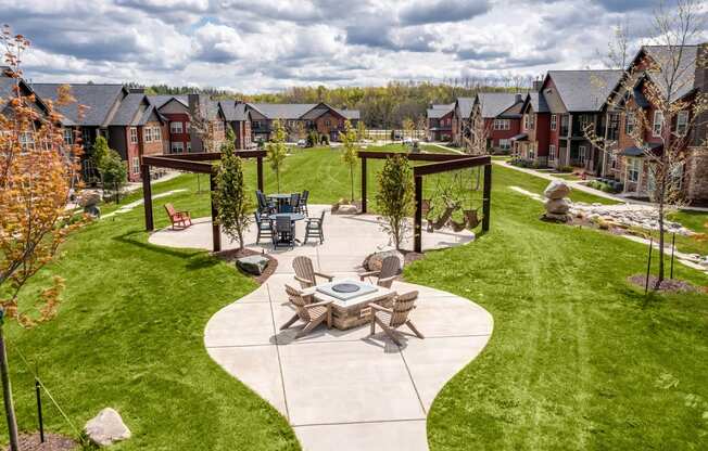 Exterior at the Quarry Apartments in DeWitt Michigan