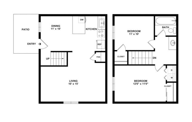 2 beds, 1 bath, 900 sqft, $1,307