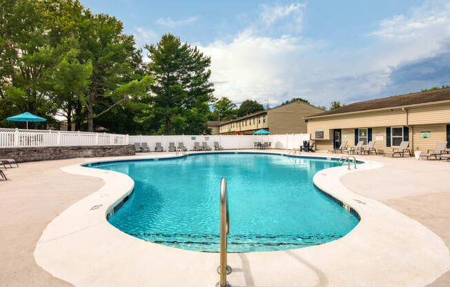 Pool View at The Everett  Apartments in Roanoke, VA 24018