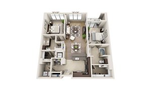 2 beds, 2 baths, 1,295 sqft, $3,285