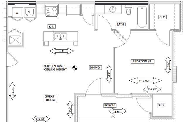 1 bed, 1 bath, 765 sqft, $795, Unit 03