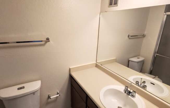 2x2 Downstairs Classic Main Bathroom at Mission Palms Apartment Homes in Tucson AZ