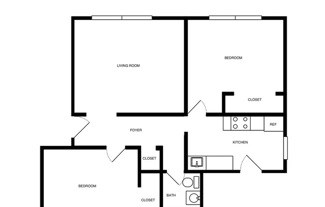 2 beds, 1 bath, $1,500, Unit 4408 -2