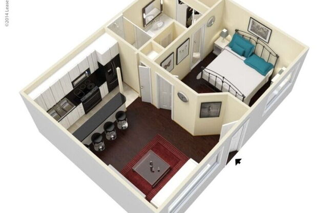 1 bed, 1 bath, 474 sqft, $1,045