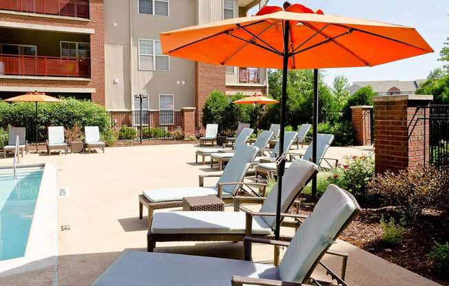 Relax with neighbors on the Ovaltine Court pool lounge.