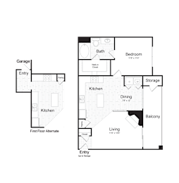 1 bed, 1 bath, 743 sqft, $2,667