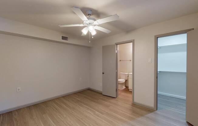 a room with a wood floor