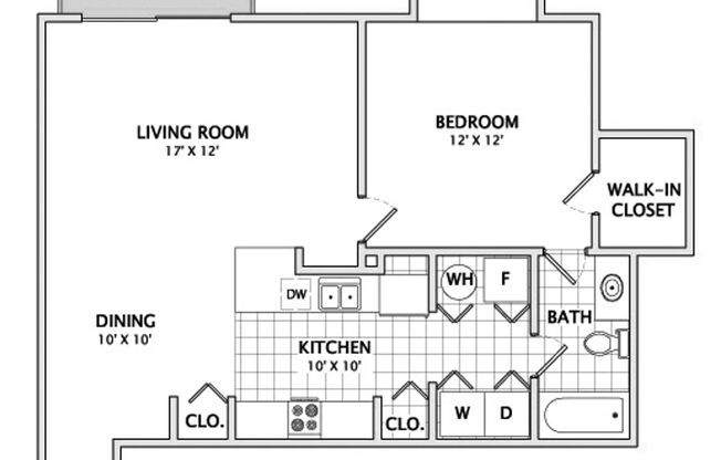 1 bed, 1 bath, 723 sqft, $1,230, Unit 401-3-203