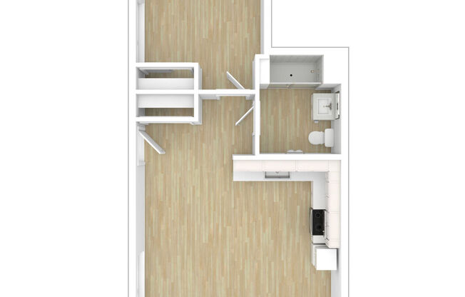 1 bed, 1 bath, 530 sqft, $2,275