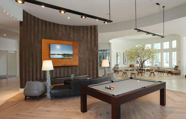 Clubhouse with pool table