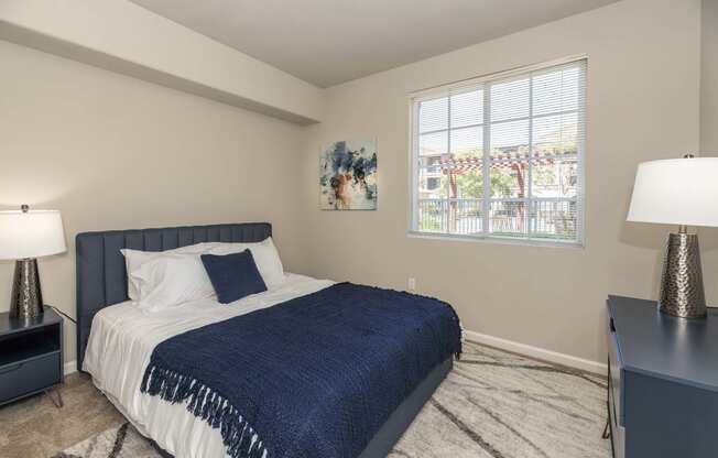 Spacious Bedroom With Comfortable Bed at Sterling Village Apartment Homes, Vallejo, 94590