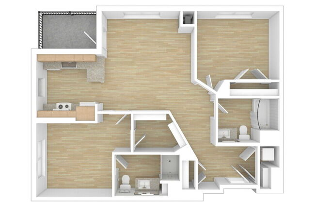 2 beds, 2 baths, 976 sqft, $2,799