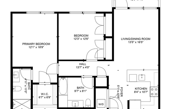 2 beds, 2 baths, 1,078 sqft, $3,600, Unit 419