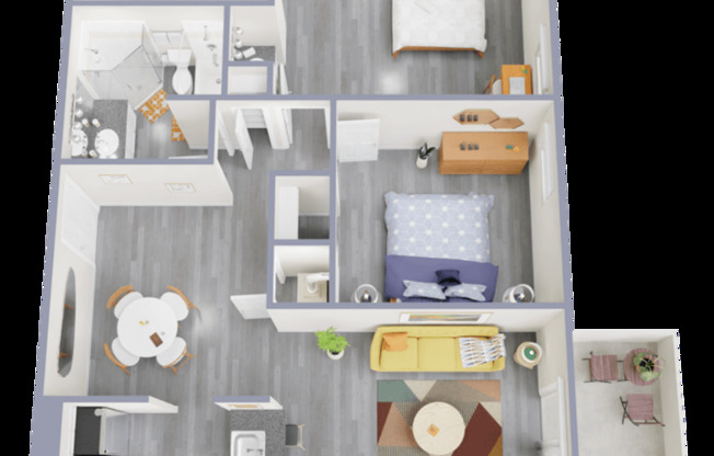 2 beds, 1 bath, 1,000 sqft, $1,195, Unit 301