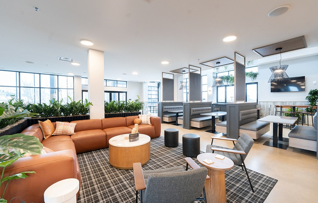 Experience the perfect blend of comfort and style in this modern apartment lounge.