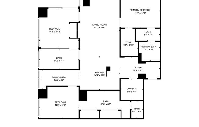 3 beds, 3 baths, $5,895, Unit UNIT 1901