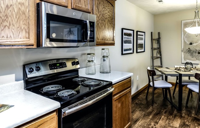 Open concept living with ample kitchens at Tiburon View Apartments, Nebraska