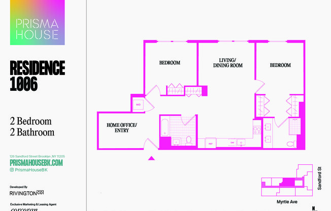 2 beds, 2 baths, $7,005, Unit 1006
