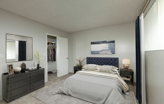 large bedroom with spacious closet