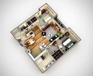 2 beds, 2 baths, 1,128 sqft, $1,725