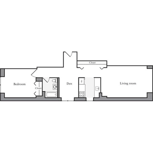 1 bed, 1 bath, 732 sqft, $4,657, Unit 0407