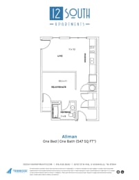 1 bed, 1 bath, $1,565