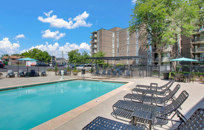 Enjoy lovely pool views from your private balcony