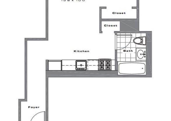 1 bed, 1 bath, 600 sqft, $3,995, Unit 22A