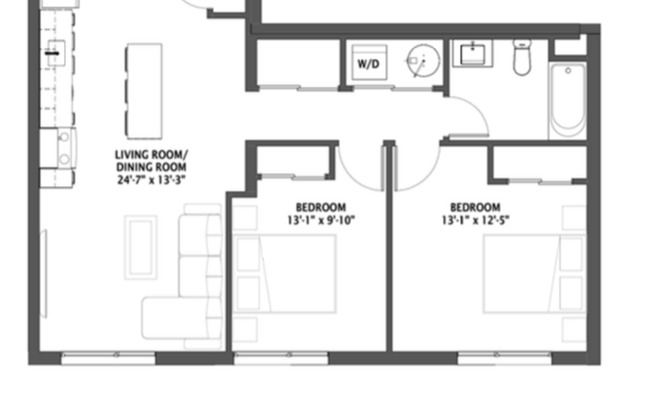 2 beds, 1 bath, 845 sqft, $1,778, Unit Unit 302