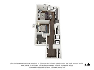 1 bed, 1 bath, 701 sqft, $1,755