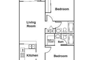 2 beds, 2 baths, 856 sqft, $1,199, Unit 151