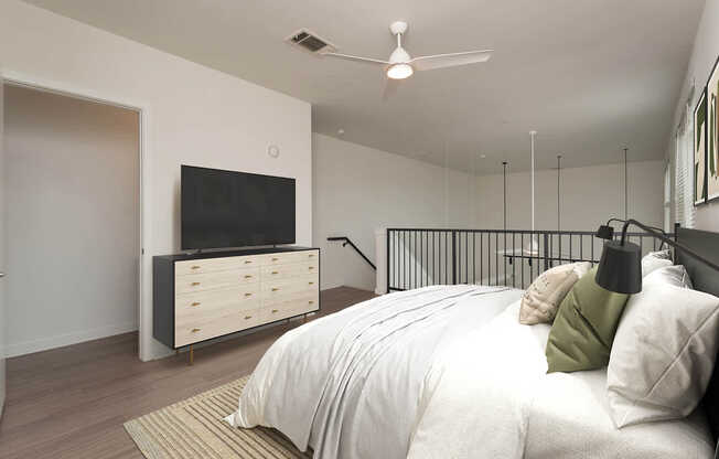 Bedroom with Hard Surface Flooring