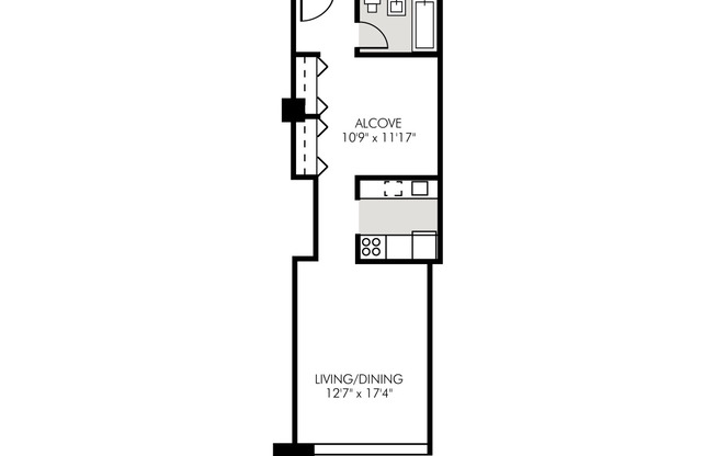 Studio, 1 bath, $5,365, Unit 5J