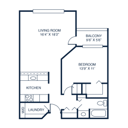 1 bed, 1 bath, 832 sqft, $1,310