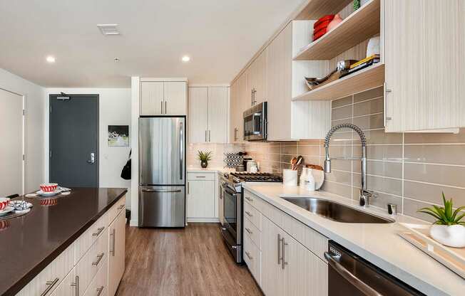 K1-San-Diego-Apartments-Interior-Kitchen-with-Island  at K1, San Diego, 92101