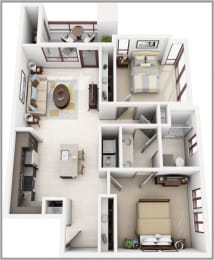 2 beds, 1 bath, 948 sqft, $1,945