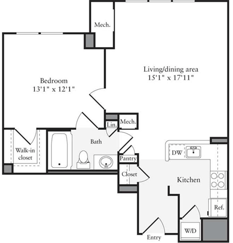 1 bed, 1 bath, 695 sqft, $2,563, Unit 0201