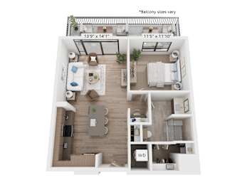 1 bed, 1 bath, 766 sqft, $2,800